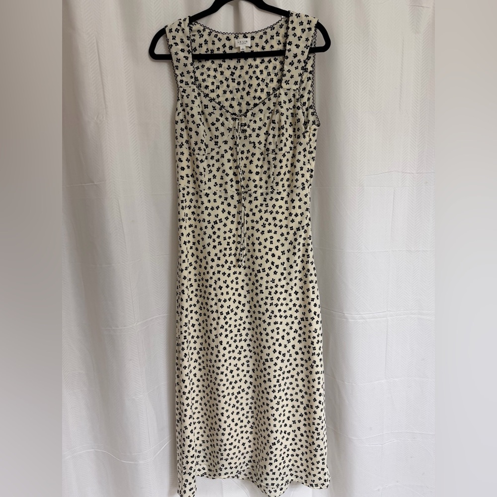 Le Lis Black and Cream Polka Dot Maxi Dress